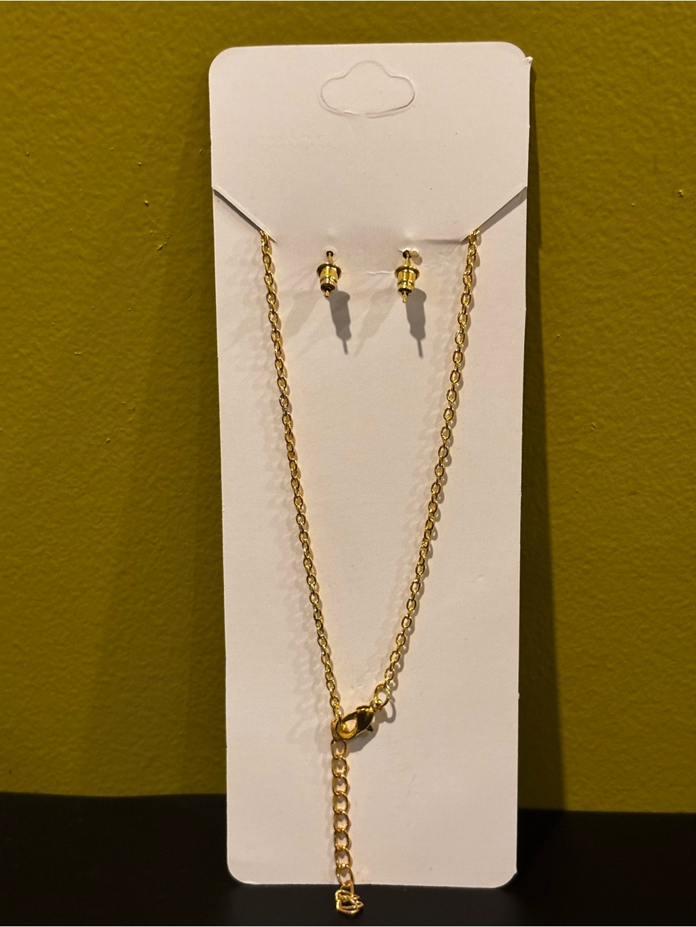 Fashion Jewelry Gold Necklace with Red and Clear Crystal Accents - Picture 2 of 10